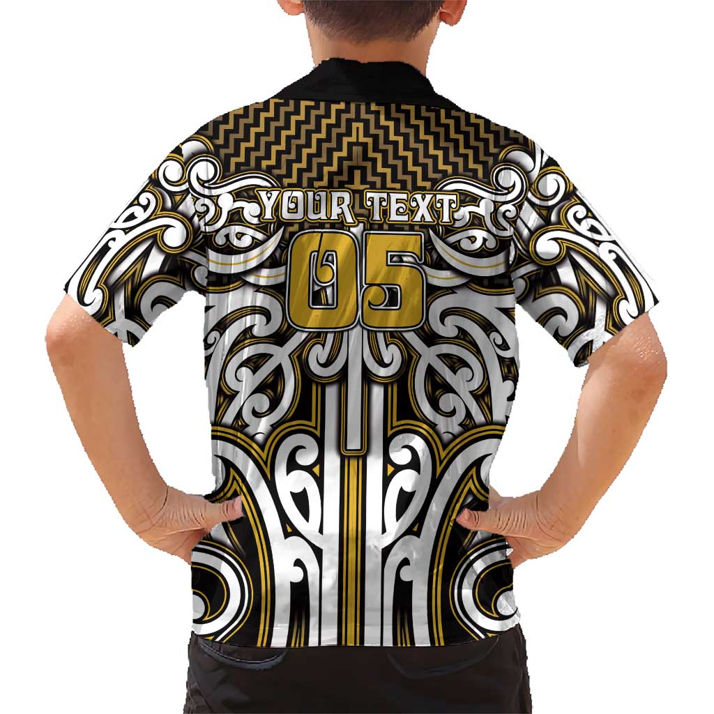 Custom Aotearoa Taranaki Family Matching Off Shoulder Short Dress and Hawaiian Shirt Maori Tribal Pattern Mix Poutama LT05 - Polynesian Pride