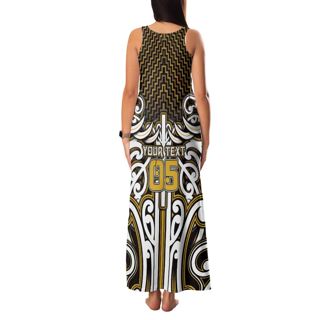Custom Aotearoa Taranaki Family Matching Tank Maxi Dress and Hawaiian Shirt Maori Tribal Pattern Mix Poutama LT05 - Polynesian Pride
