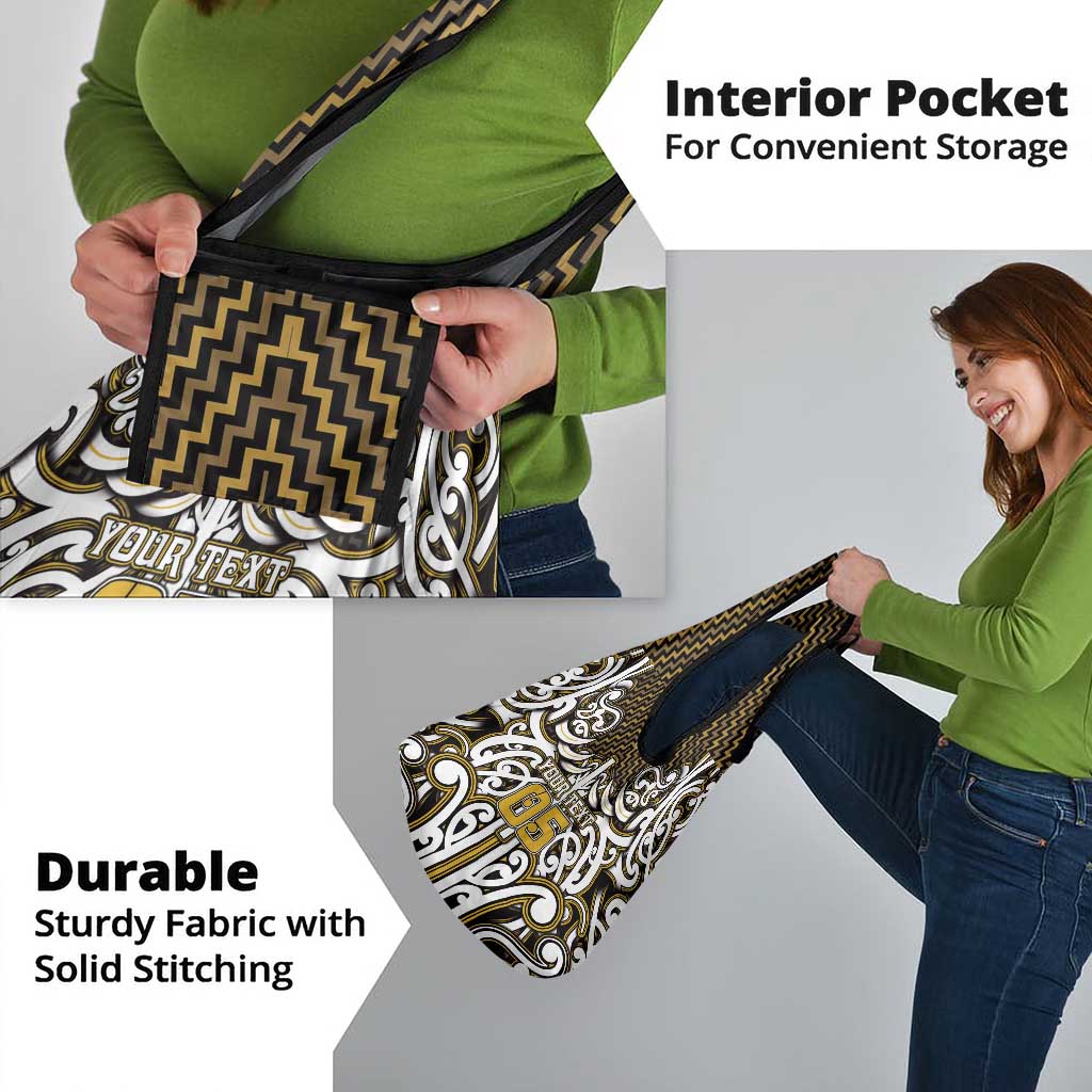 Custom Aotearoa Taranaki Grocery Bag Maori Tribal Pattern Mix Poutama