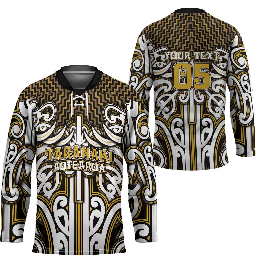 Custom Aotearoa Taranaki Hockey Jersey Maori Tribal Pattern Mix Poutama