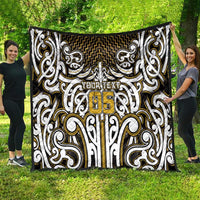 Custom Aotearoa Taranaki Quilt Maori Tribal Pattern Mix Poutama
