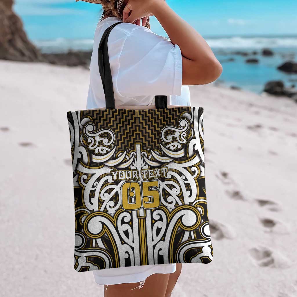 Custom Aotearoa Taranaki Tote Bag Maori Tribal Pattern Mix Poutama