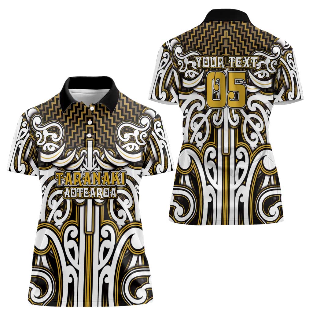 Custom Aotearoa Taranaki Women Polo Shirt Maori Tribal Pattern Mix Poutama
