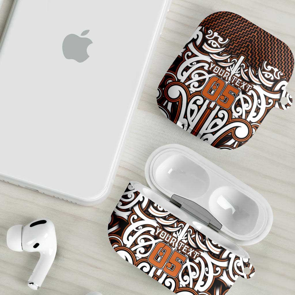 Custom Aotearoa Waikato AirPods Case Maori Tribal Pattern Mix Poutama