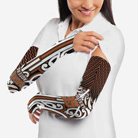 Custom Aotearoa Waikato Arm Sleeves Maori Tribal Pattern Mix Poutama