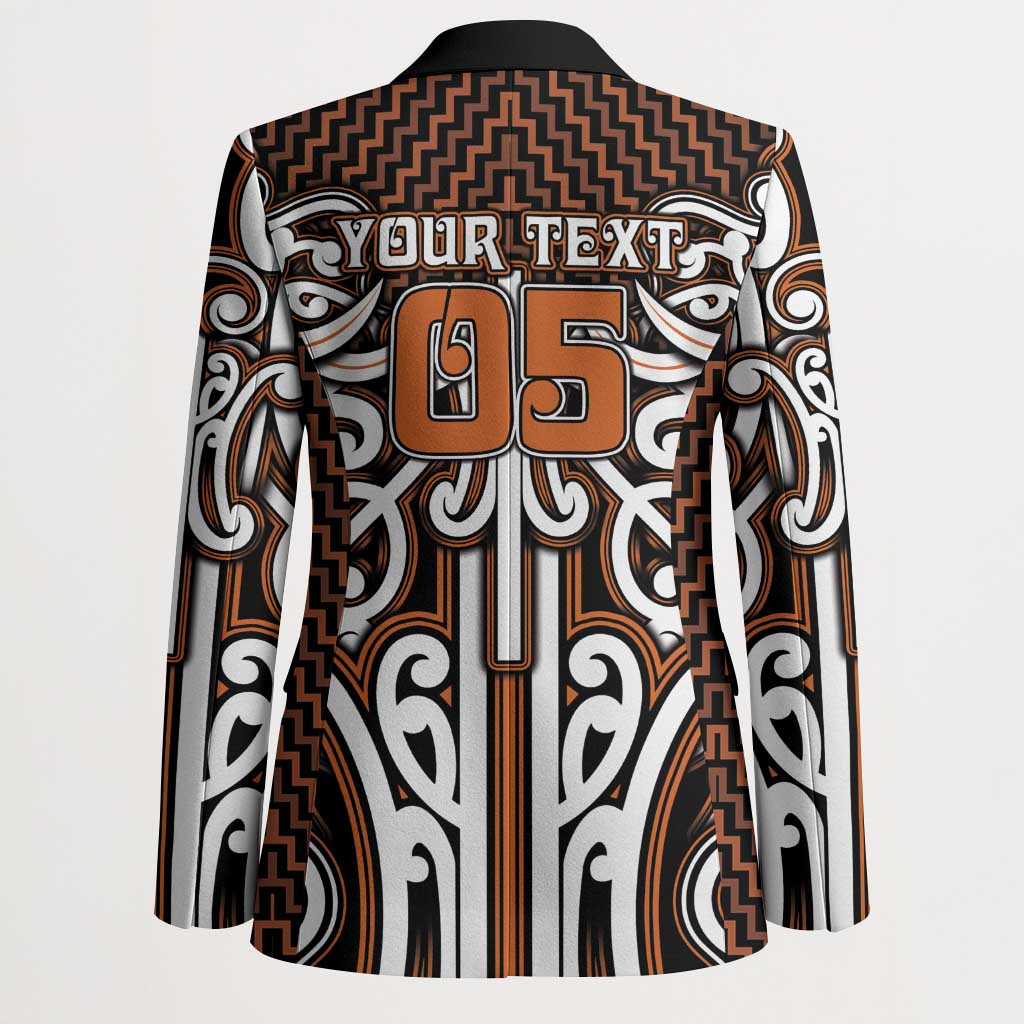 Custom Aotearoa Waikato Blazer Maori Tribal Pattern Mix Poutama
