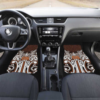 Custom Aotearoa Waikato Car Mats Maori Tribal Pattern Mix Poutama