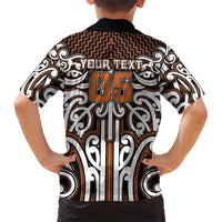 Custom Aotearoa Waikato Family Matching Tank Maxi Dress and Hawaiian Shirt Maori Tribal Pattern Mix Poutama LT05 - Polynesian Pride