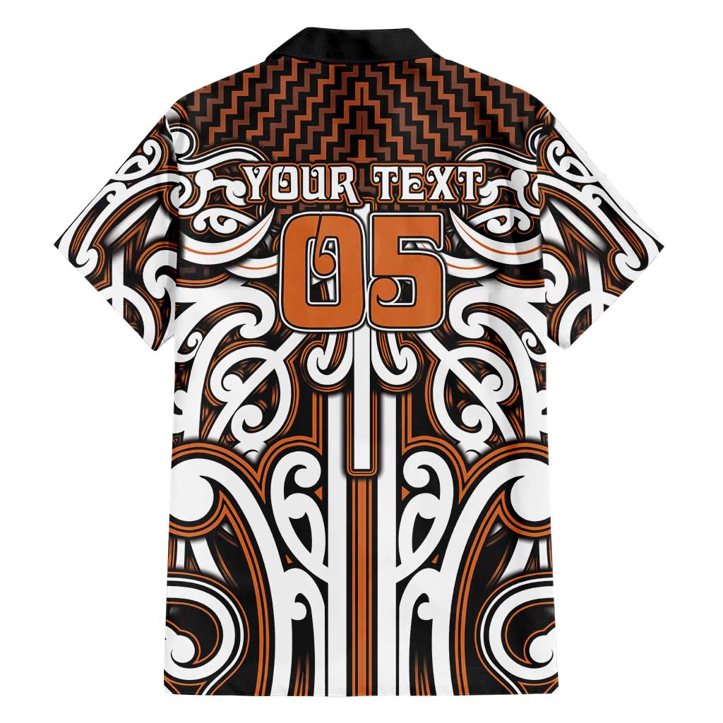 Custom Aotearoa Waikato Hawaiian Shirt Maori Tribal Pattern Mix Poutama