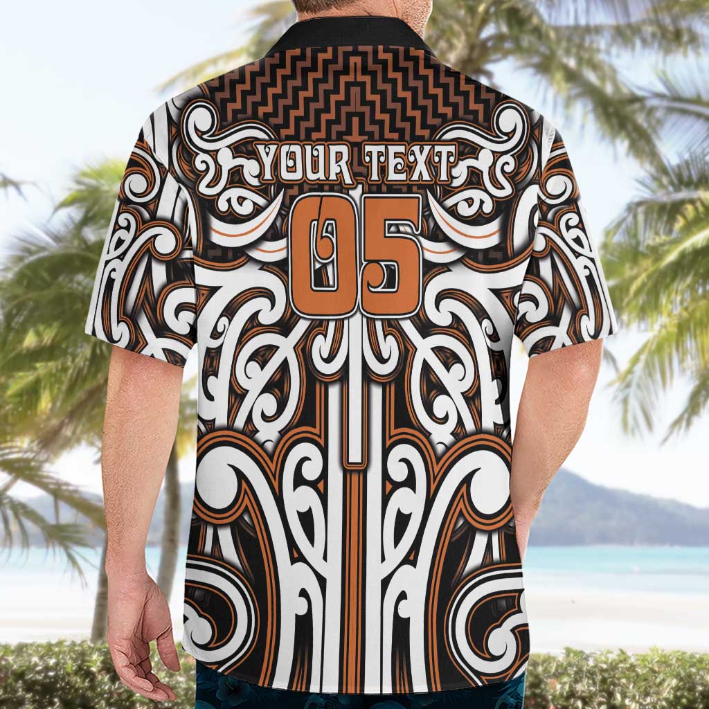 Custom Aotearoa Waikato Hawaiian Shirt Maori Tribal Pattern Mix Poutama