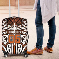 Custom Aotearoa Waikato Luggage Cover Maori Tribal Pattern Mix Poutama
