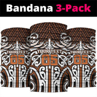 Custom Aotearoa Waikato Neck Gaiter Maori Tribal Pattern Mix Poutama