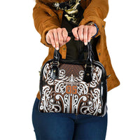 Custom Aotearoa Waikato Shoulder Handbag Maori Tribal Pattern Mix Poutama LT05 One Size Orange - Polynesian Pride