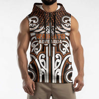 Custom Aotearoa Waikato Sleeveless Zip Hoodie Maori Tribal Pattern Mix Poutama LT05 - Polynesian Pride