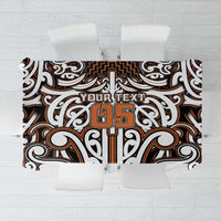 Custom Aotearoa Waikato Tablecloth Maori Tribal Pattern Mix Poutama