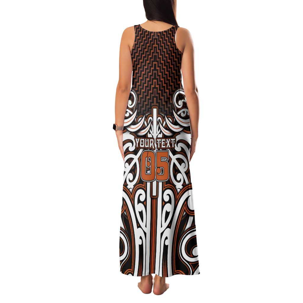 Custom Aotearoa Waikato Tank Maxi Dress Maori Tribal Pattern Mix Poutama