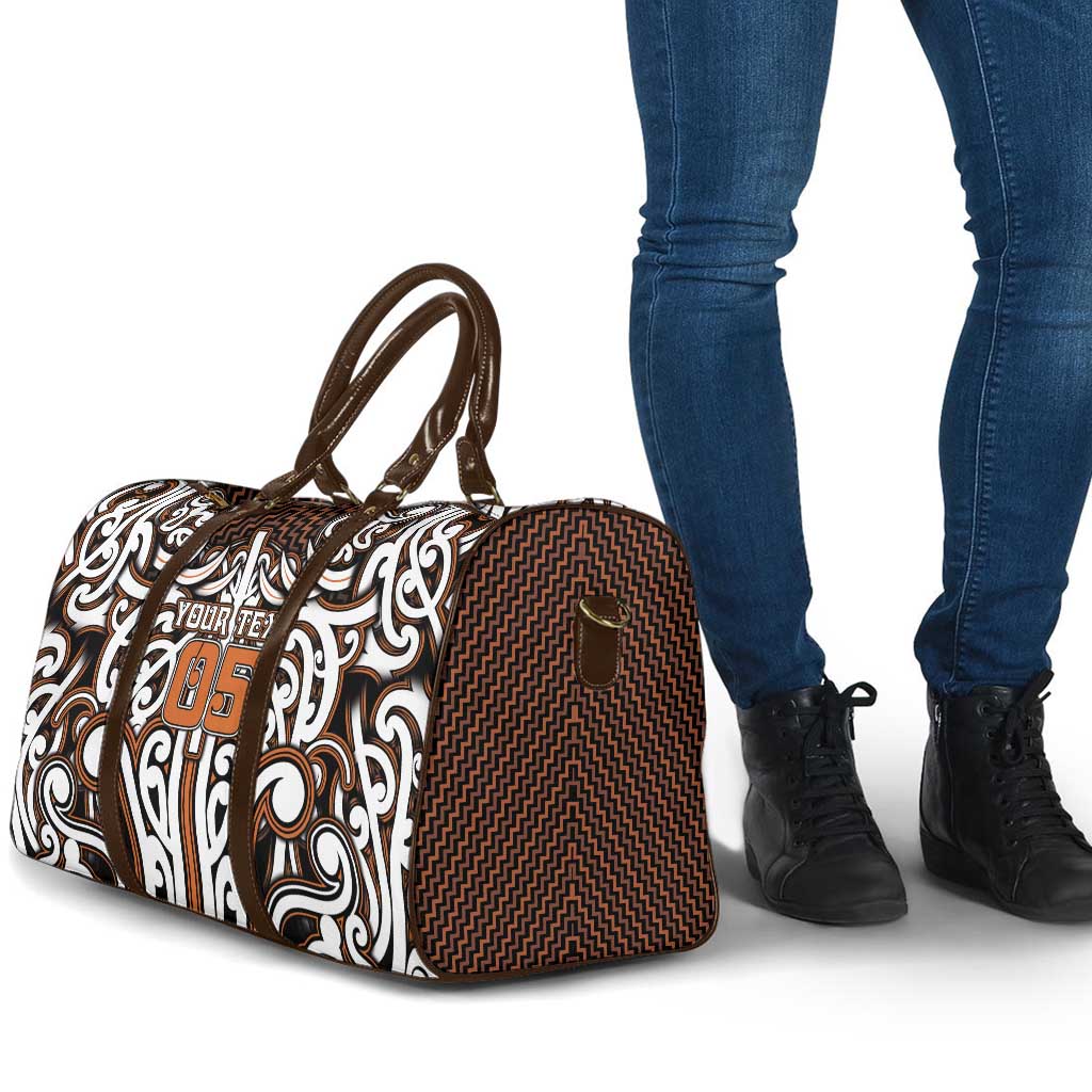 Custom Aotearoa Waikato Travel Bag Maori Tribal Pattern Mix Poutama