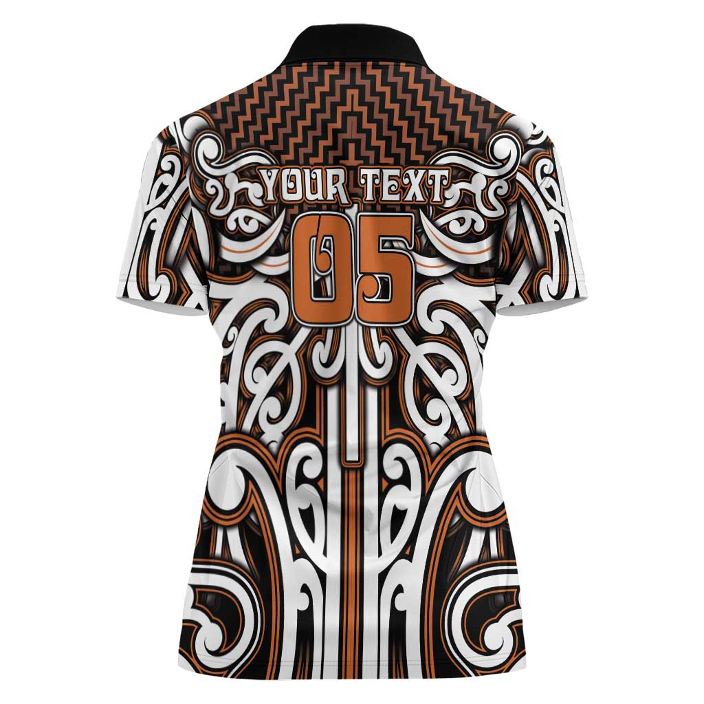 Custom Aotearoa Waikato Women Polo Shirt Maori Tribal Pattern Mix Poutama