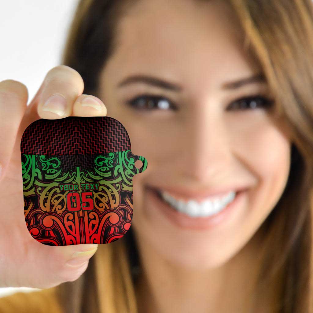 Custom Aotearoa Tuhoe AirPods Case Maori Tribal Pattern Mix Poutama
