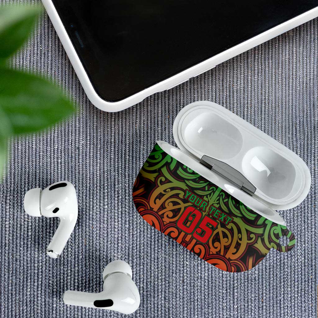 Custom Aotearoa Tuhoe AirPods Case Maori Tribal Pattern Mix Poutama
