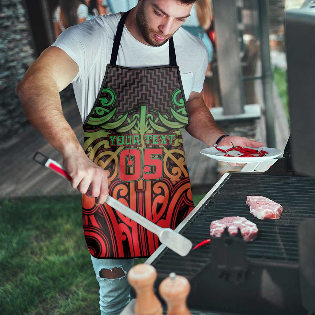 Custom Aotearoa Tuhoe Apron Maori Tribal Pattern Mix Poutama