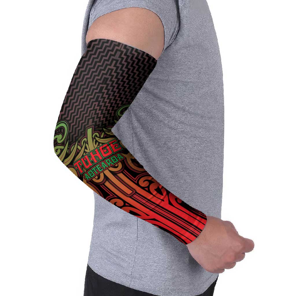 Custom Aotearoa Tuhoe Arm Sleeves Maori Tribal Pattern Mix Poutama