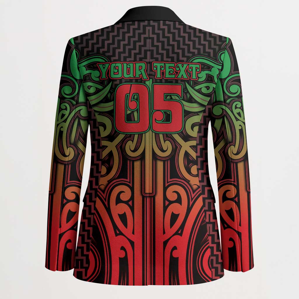 Custom Aotearoa Tuhoe Blazer Maori Tribal Pattern Mix Poutama