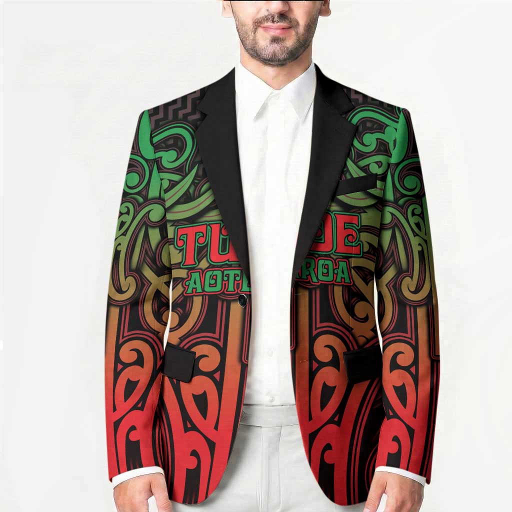 Custom Aotearoa Tuhoe Blazer Maori Tribal Pattern Mix Poutama