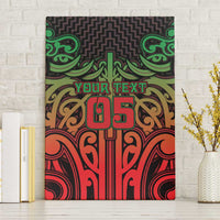 Custom Aotearoa Tuhoe Canvas Wall Art Maori Tribal Pattern Mix Poutama