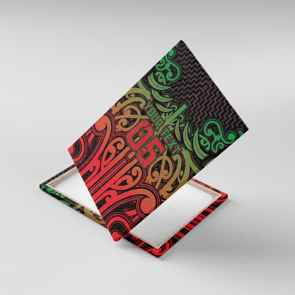 Custom Aotearoa Tuhoe Canvas Wall Art Maori Tribal Pattern Mix Poutama