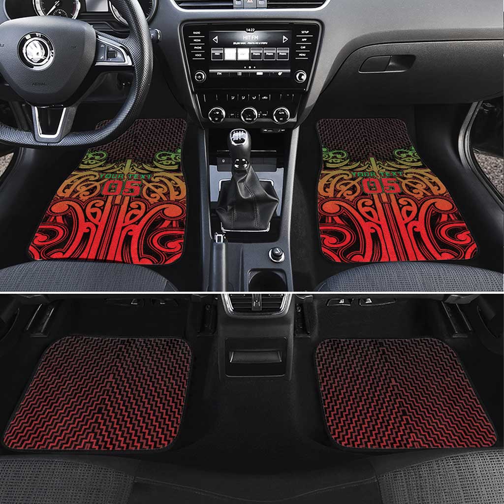 Custom Aotearoa Tuhoe Car Mats Maori Tribal Pattern Mix Poutama