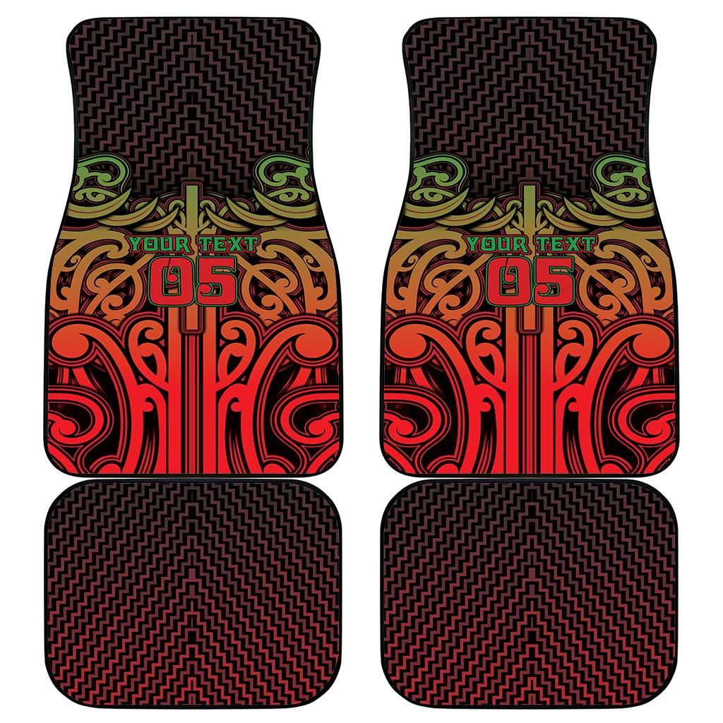 Custom Aotearoa Tuhoe Car Mats Maori Tribal Pattern Mix Poutama