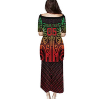 Custom Aotearoa Tuhoe Family Matching Puletasi and Hawaiian Shirt Maori Tribal Pattern Mix Poutama LT05 - Polynesian Pride
