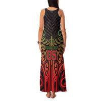 Custom Aotearoa Tuhoe Family Matching Tank Maxi Dress and Hawaiian Shirt Maori Tribal Pattern Mix Poutama LT05 - Polynesian Pride