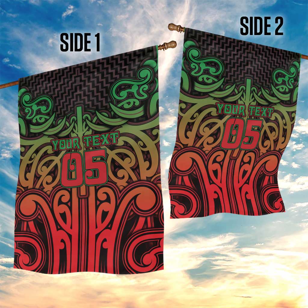 Custom Aotearoa Tuhoe Garden Flag Maori Tribal Pattern Mix Poutama LT05 - Polynesian Pride