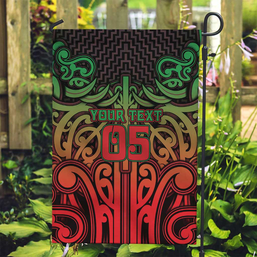 Custom Aotearoa Tuhoe Garden Flag Maori Tribal Pattern Mix Poutama LT05 Garden Flag Black - Polynesian Pride