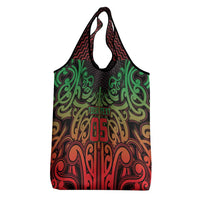Custom Aotearoa Tuhoe Grocery Bag Maori Tribal Pattern Mix Poutama