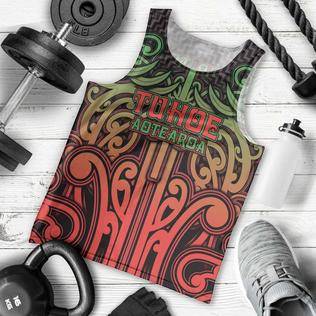 Custom Aotearoa Tuhoe Men Tank Top Maori Tribal Pattern Mix Poutama