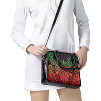 Custom Aotearoa Tuhoe Shoulder Handbag Maori Tribal Pattern Mix Poutama