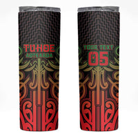 Custom Aotearoa Tuhoe Skinny Tumbler Maori Tribal Pattern Mix Poutama