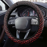 Aotearoa Tuhoe Steering Wheel Cover Maori Tribal Pattern Mix Poutama