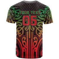 Custom Aotearoa Tuhoe T Shirt Maori Tribal Pattern Mix Poutama