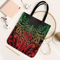 Custom Aotearoa Tuhoe Tote Bag Maori Tribal Pattern Mix Poutama LT05 Black Strap One Size Black - Polynesian Pride