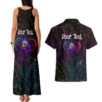 I See Your True Colors Personalised Couples Matching Tank Maxi Dress and Hawaiian Shirt Autism Awareness LT05 - Polynesian Pride