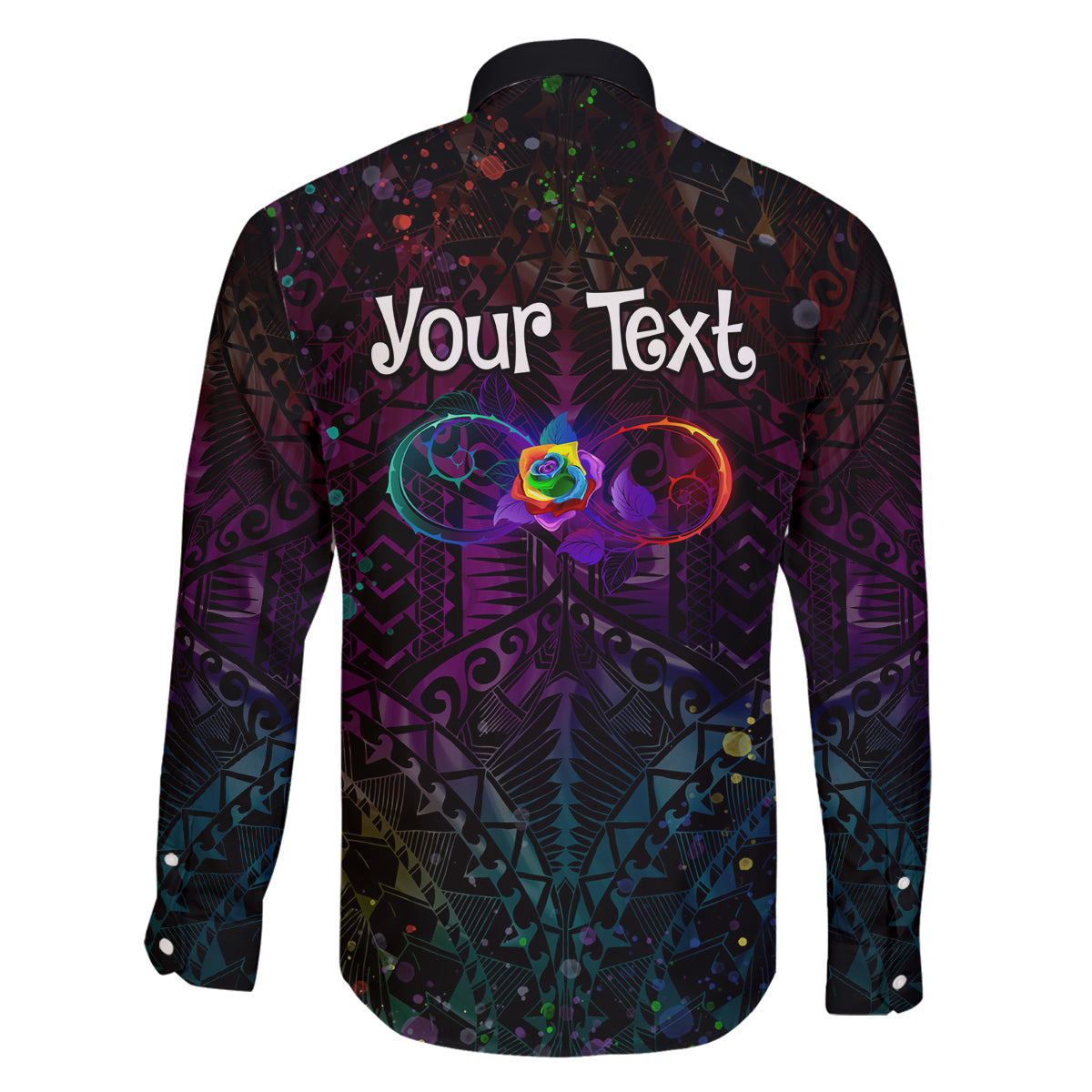 I See Your True Colors Personalised Family Matching Long Sleeve Bodycon Dress and Hawaiian Shirt Autism Awareness LT05 - Polynesian Pride