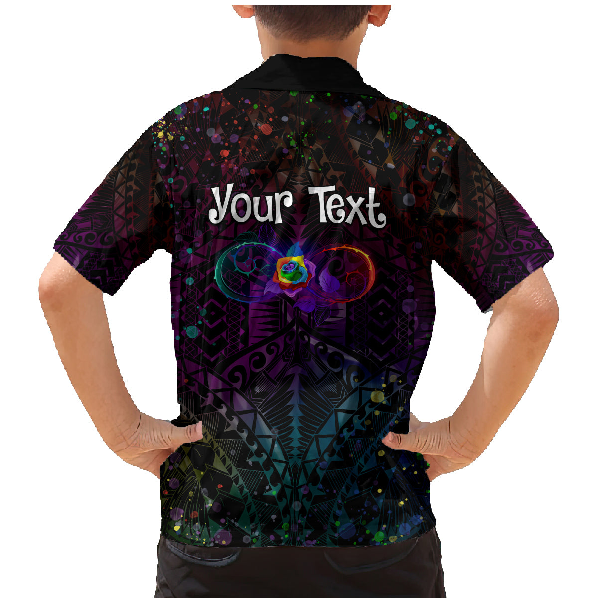 I See Your True Colors Personalised Family Matching Mermaid Dress and Hawaiian Shirt Autism Awareness LT05 - Polynesian Pride