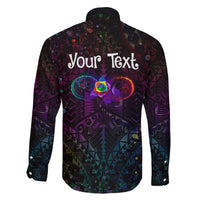 I See Your True Colors Personalised Family Matching Off The Shoulder Long Sleeve Dress and Hawaiian Shirt Autism Awareness LT05 - Polynesian Pride