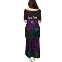 I See Your True Colors Personalised Family Matching Puletasi and Hawaiian Shirt Autism Awareness LT05 - Polynesian Pride