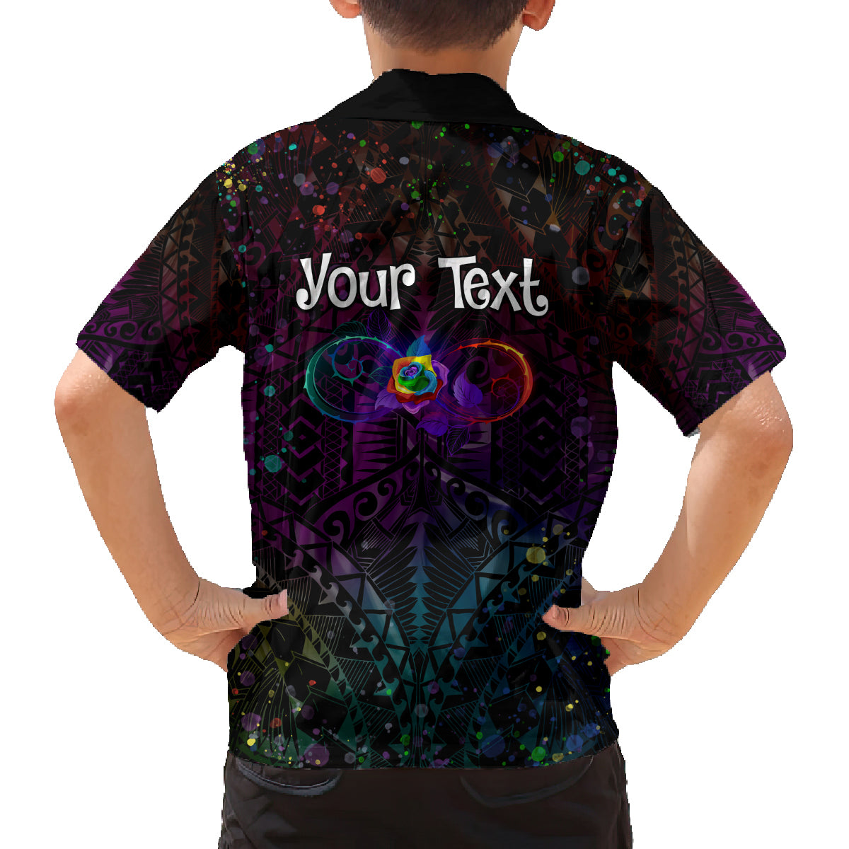 I See Your True Colors Personalised Family Matching Summer Maxi Dress and Hawaiian Shirt Autism Awareness LT05 - Polynesian Pride