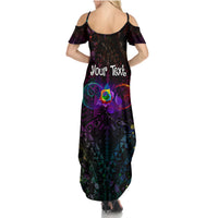 I See Your True Colors Personalised Family Matching Summer Maxi Dress and Hawaiian Shirt Autism Awareness LT05 - Polynesian Pride